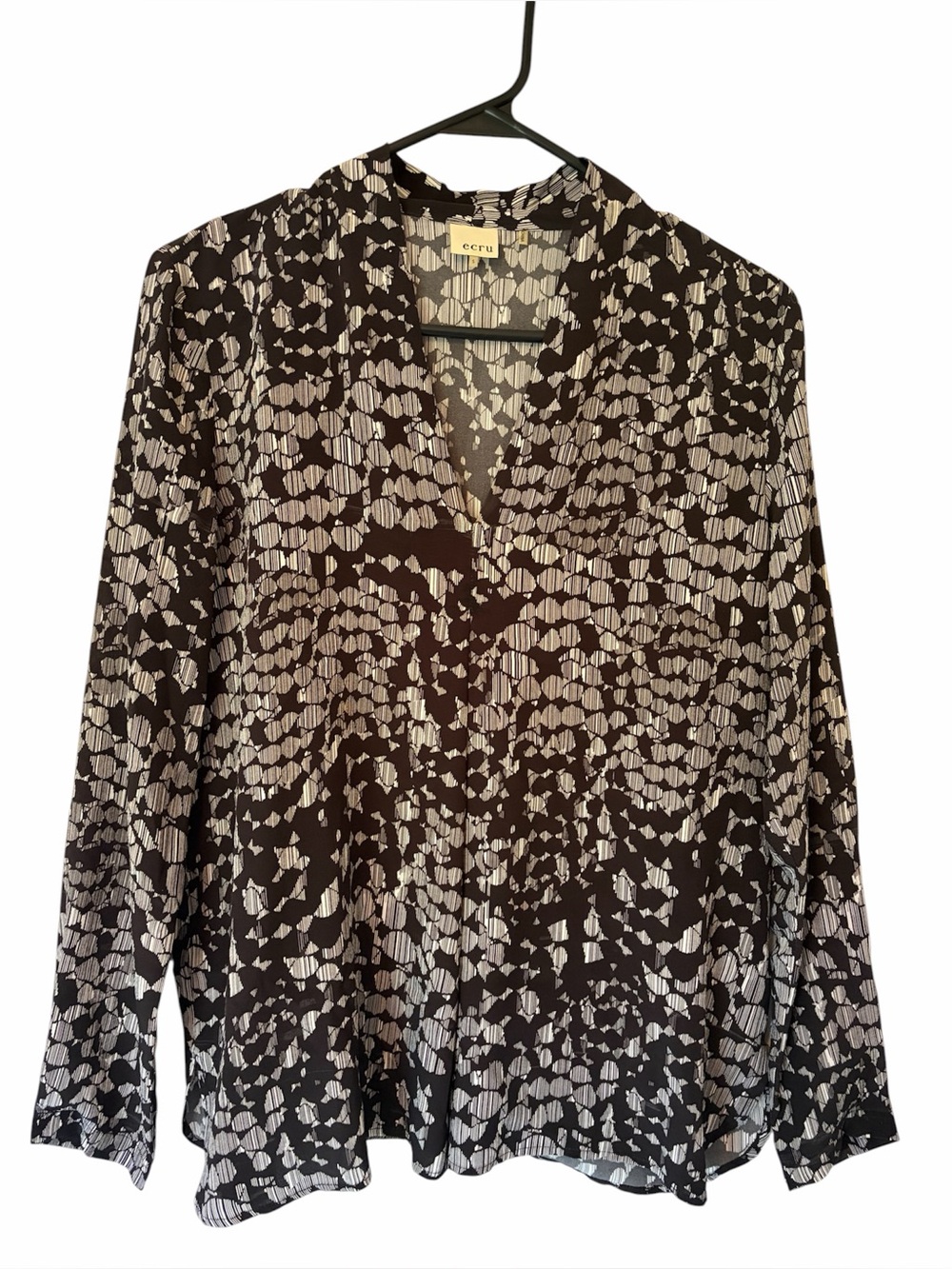 ecru 100% Silk blouse